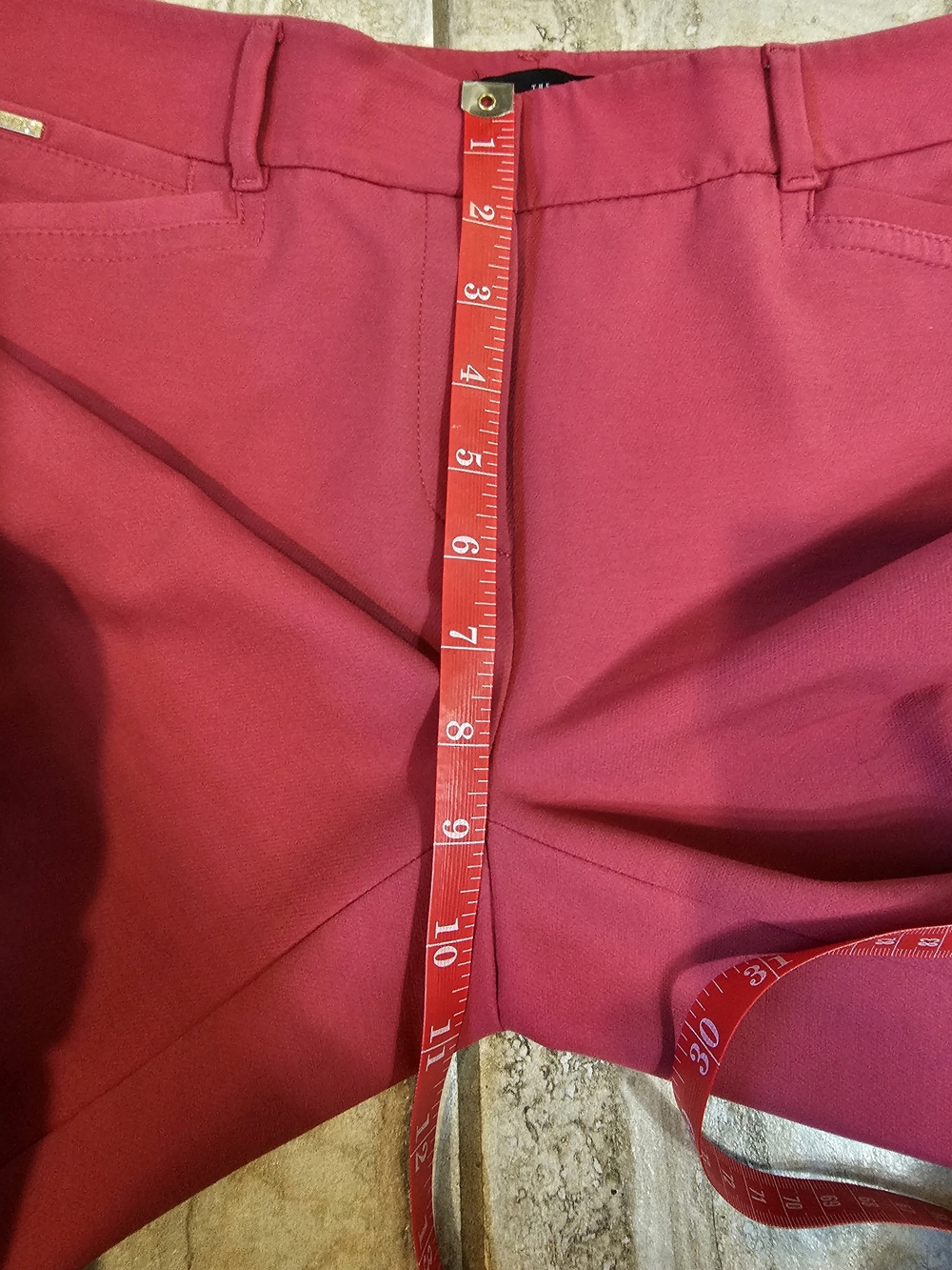 White House Black Market Fuchsia Slim Straight Ankle Pants Sz 4 - Picture 8 of 9
